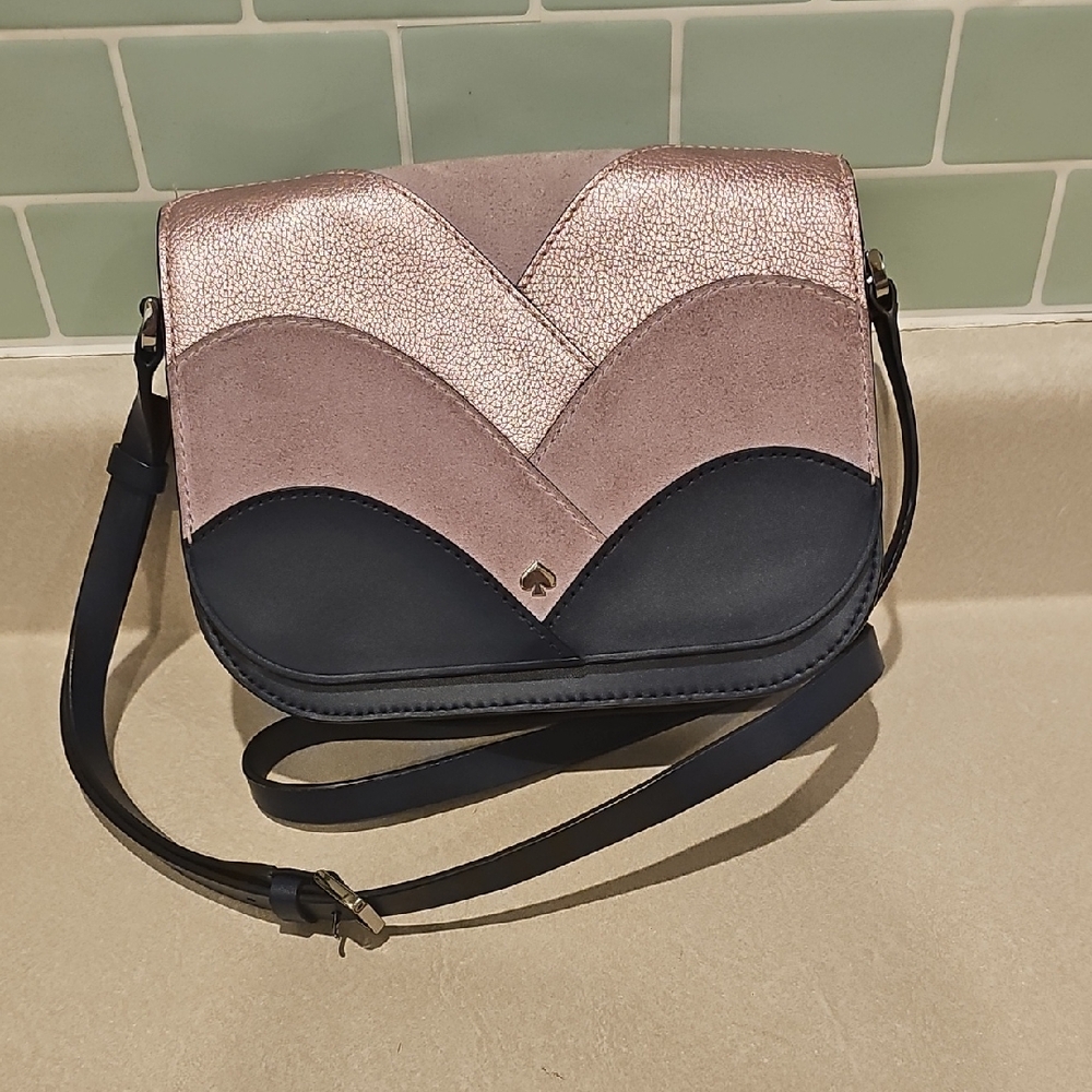 Kate Spade Stylish Pink and Navy Blue Women's Bag